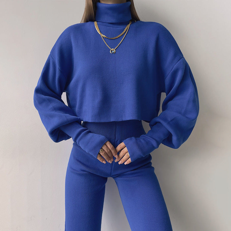 Herbst/Winter Rollkragenpullover-Set für Damen