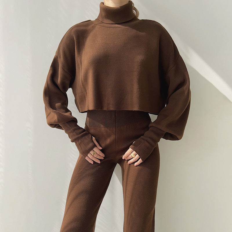 Herbst/Winter Rollkragenpullover-Set für Damen