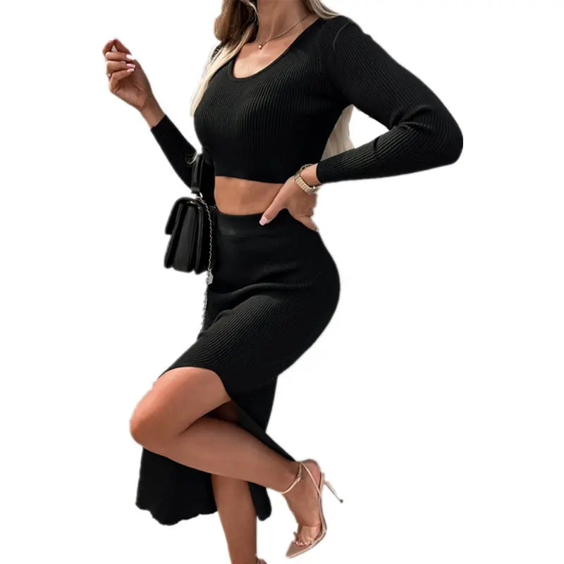 Maxikleid Zweiteiliges Set Damen