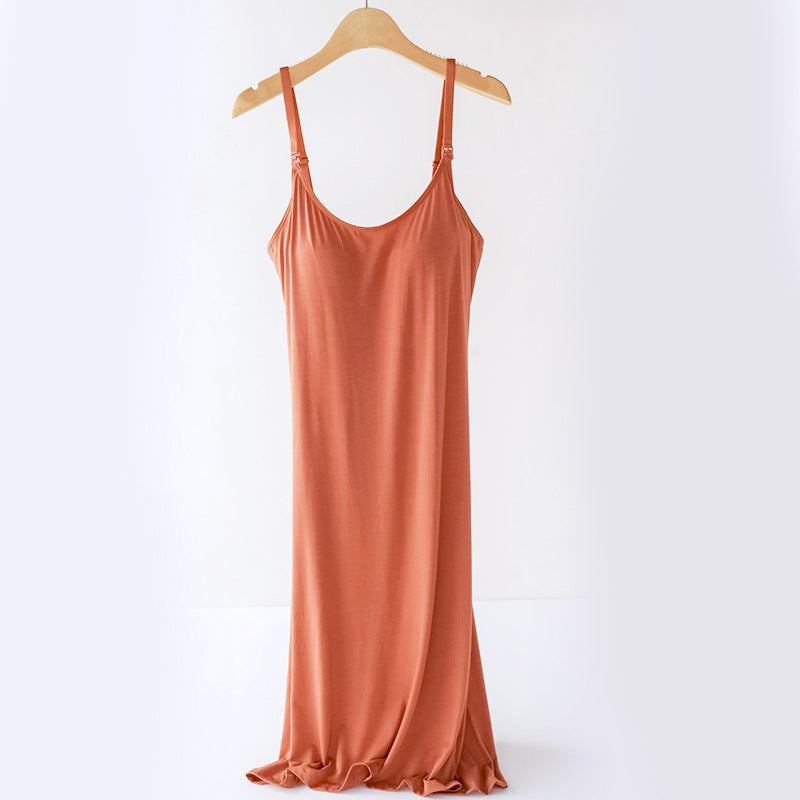 Übergröße Still-Camisole Locker, mit Brustpolster, ohne Unterwäsche