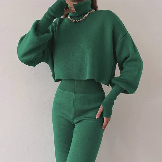 Herbst/Winter Rollkragenpullover-Set für Damen
