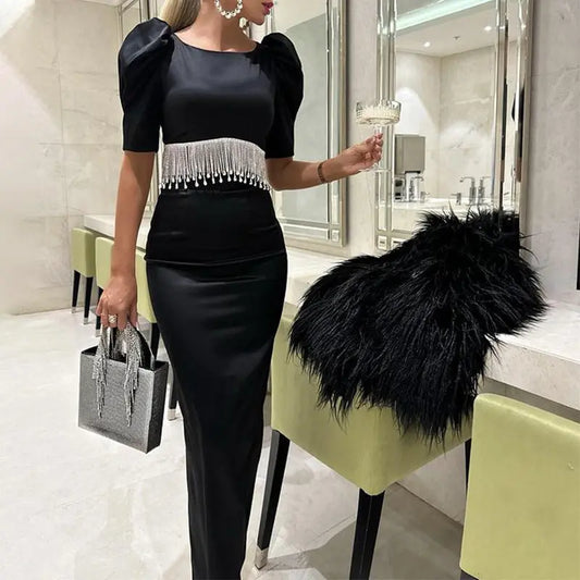 Elegant Stretch Damen-Maxirock