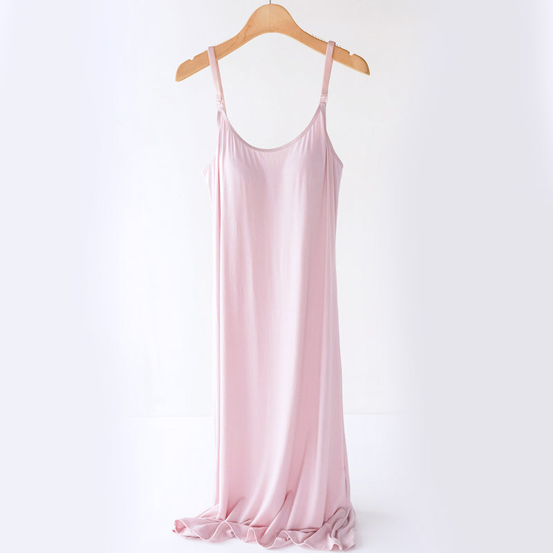 Übergröße Still-Camisole Locker, mit Brustpolster, ohne Unterwäsche