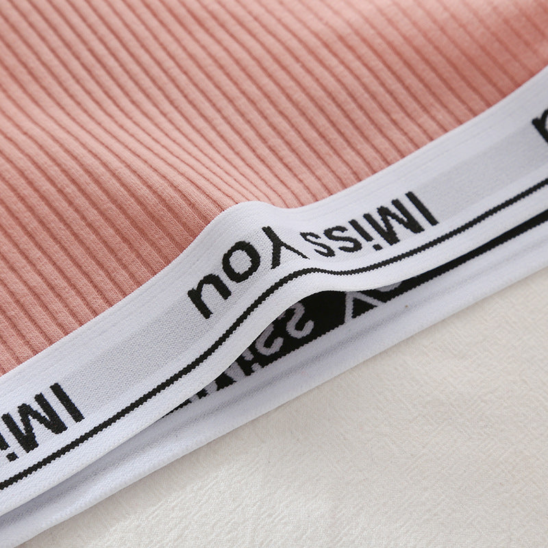 Damen-Tanga mit niedriger Taille und Baumwolleinsat