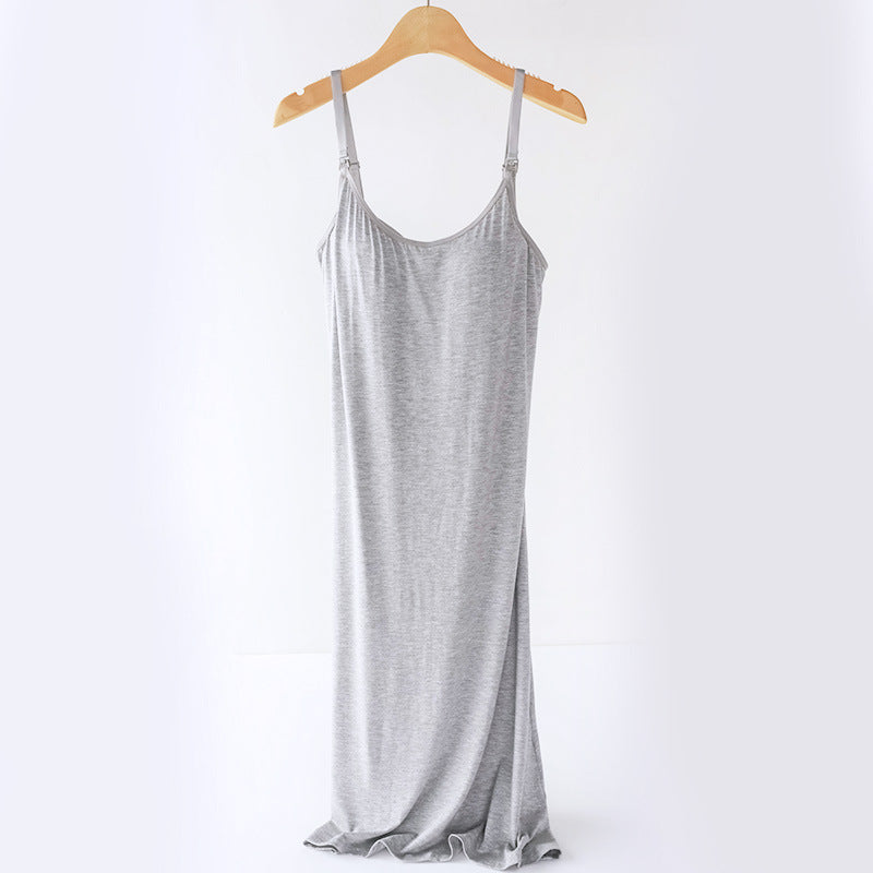 Übergröße Still-Camisole Locker, mit Brustpolster, ohne Unterwäsche