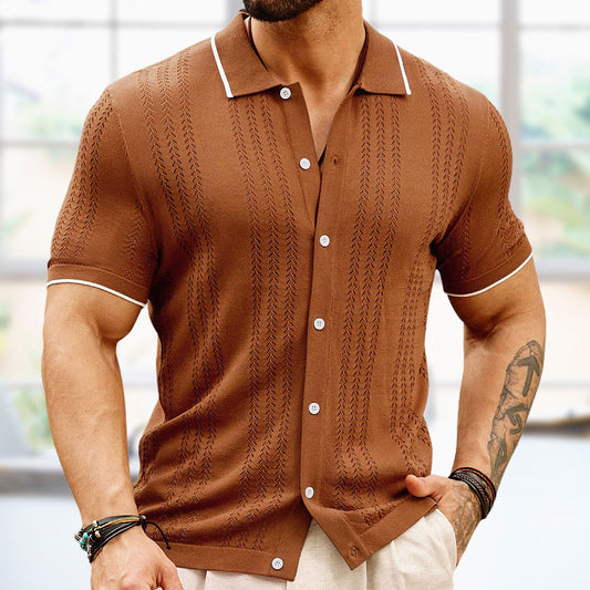 Gestricktes Polo-Shirt für Herren
