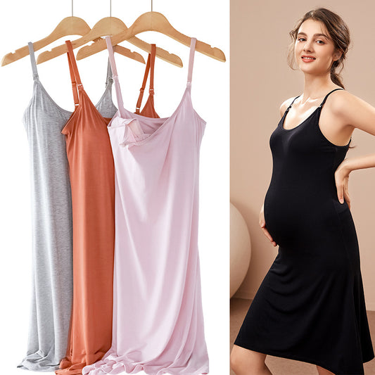 Übergröße Still-Camisole Locker, mit Brustpolster, ohne Unterwäsche