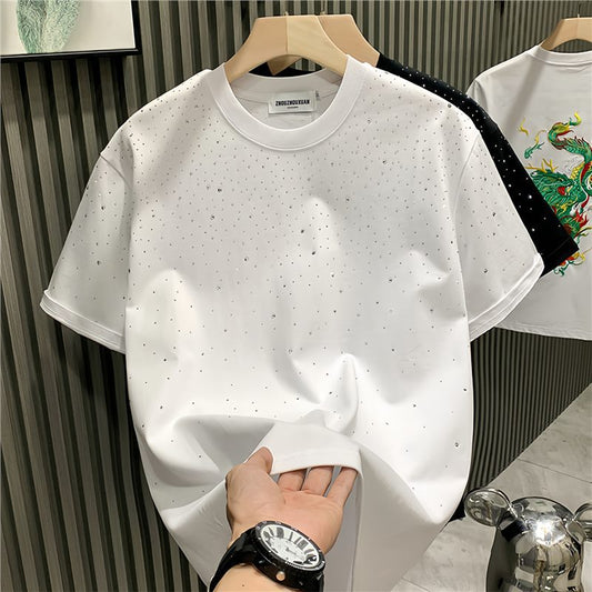 Herren T-Shirt mit Sternenmotiv und Heißbohrung