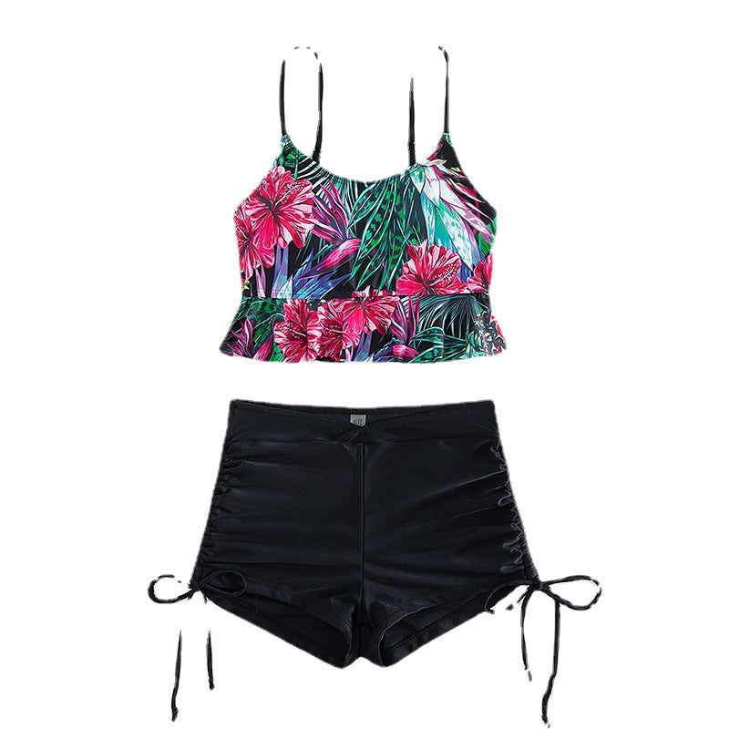 Hoher Taille Print Bikini für Damen
