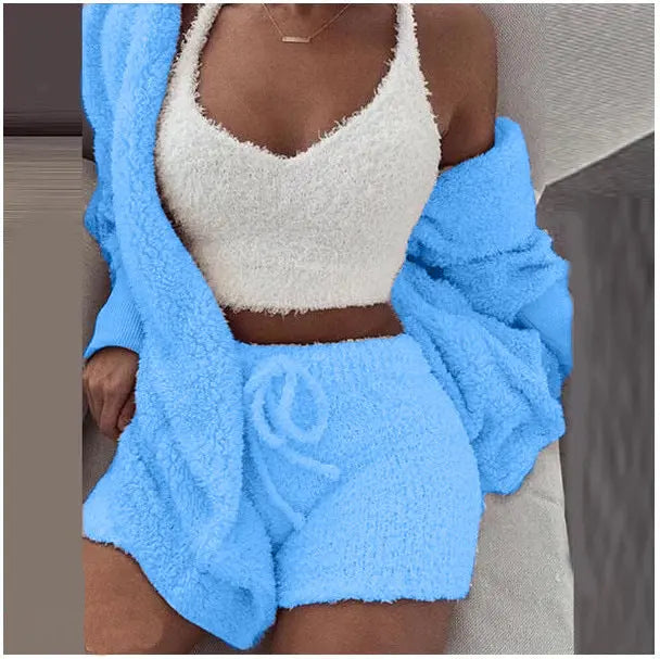 Damen Plüsch Hauskleidung