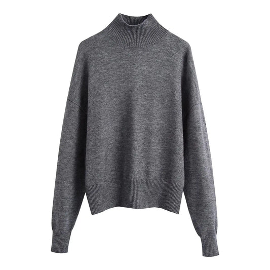 Halbhoher Rundhals Pullover