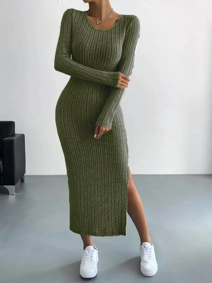 Gestricktes Langes Damenkleid