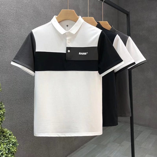 Herren Polo Shirt mit Kontrastnähten und kurzen Ärmeln
