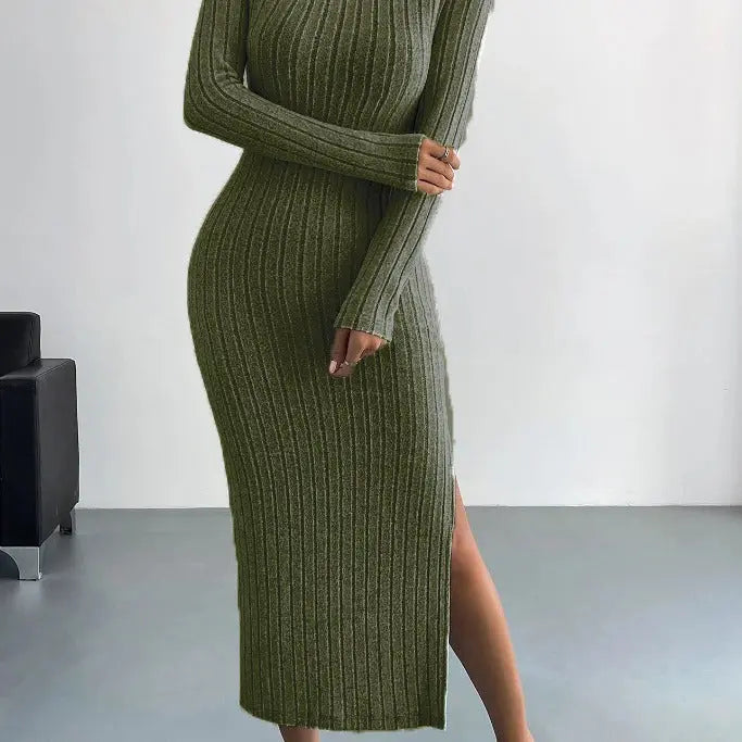 Gestricktes Langes Damenkleid