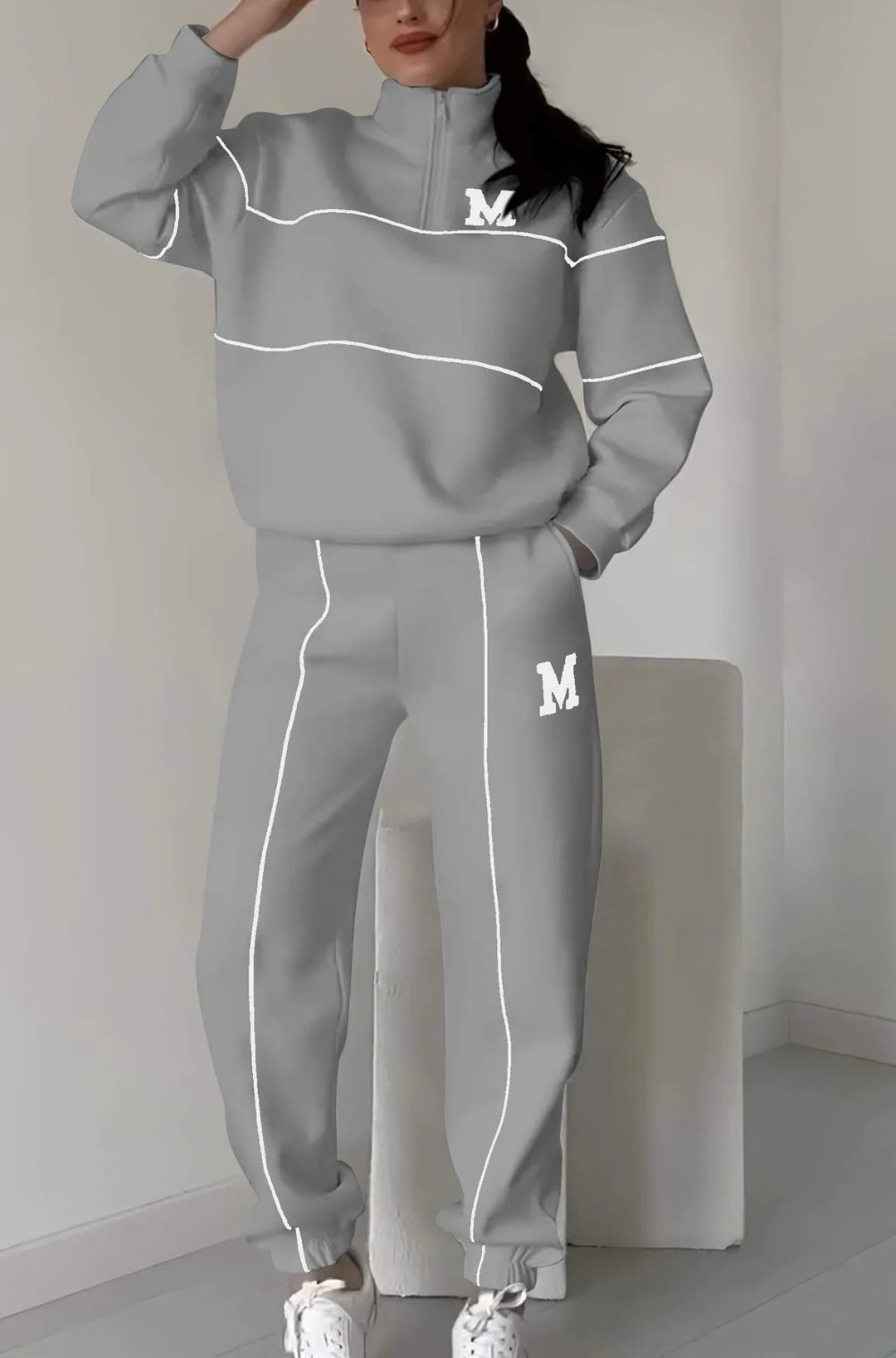 Damen 2-teiliges Lounge-Set mit Pullover und Sweatpants - FashionGlam
