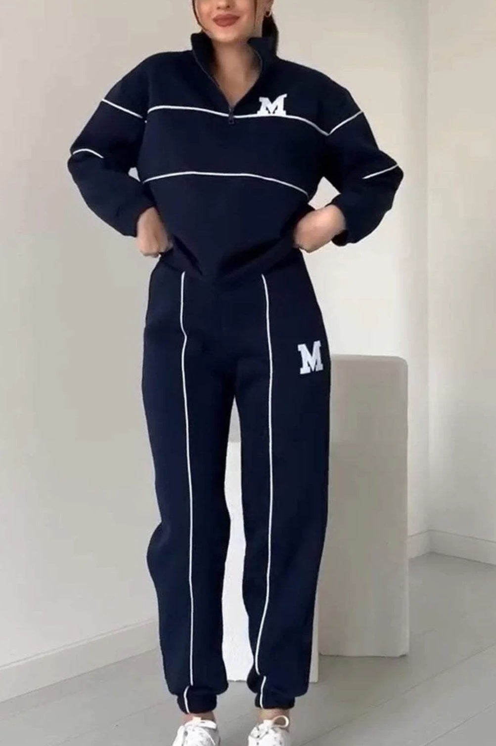 Damen 2-teiliges Lounge-Set mit Pullover und Sweatpants - FashionGlam