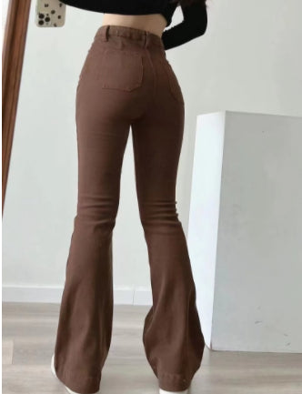Schlanke Denim mit hoher Taille