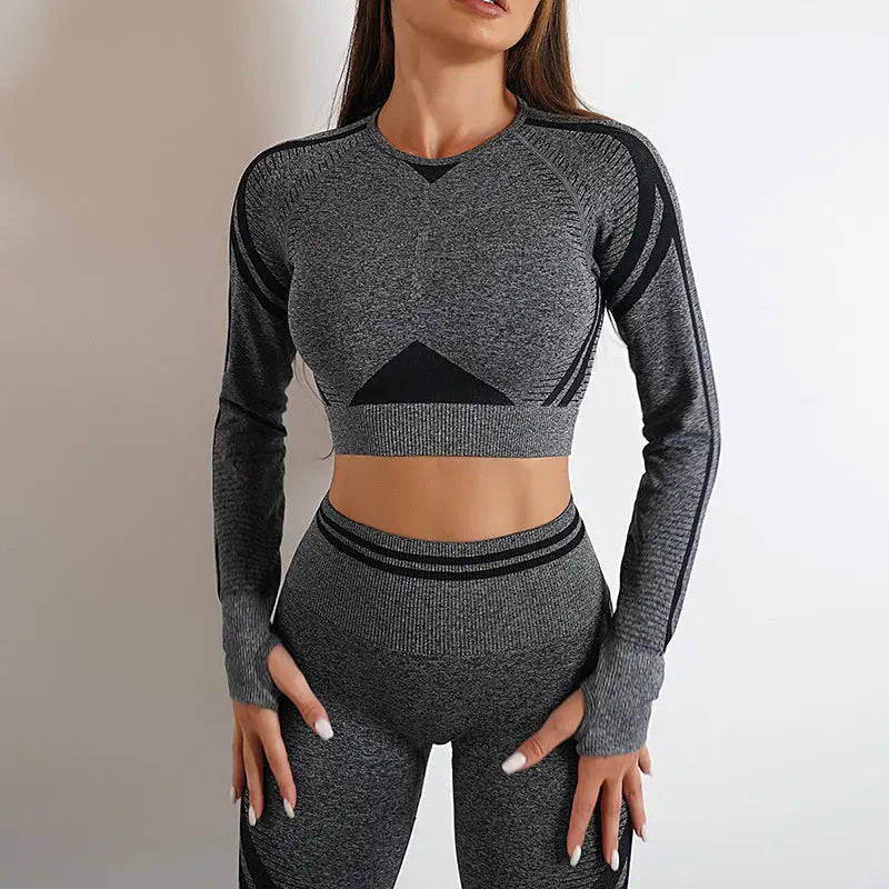 Gym Fitness Leggings und lang ärmel