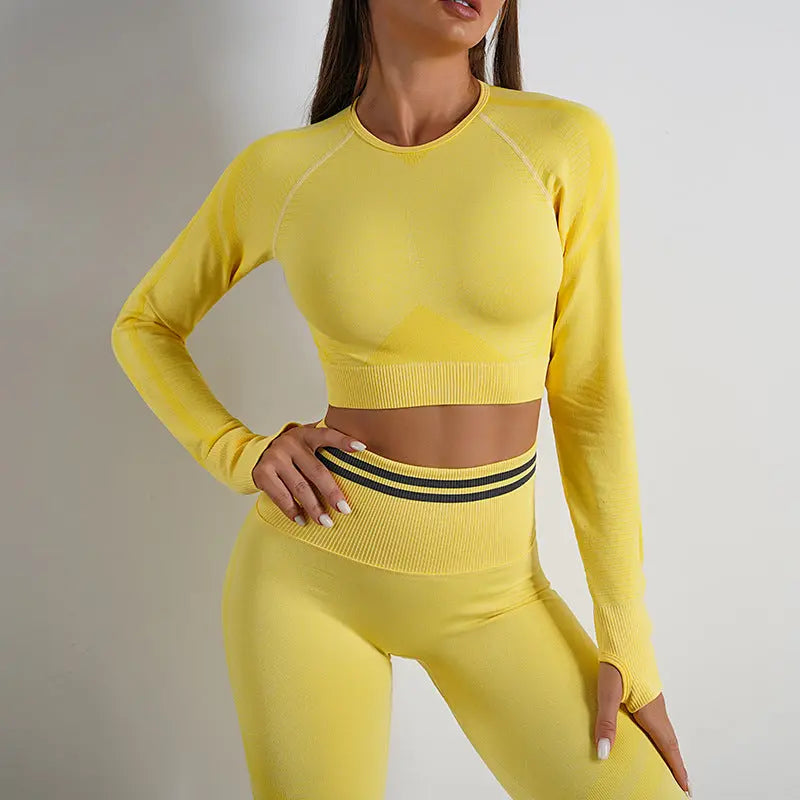 Gym Fitness Leggings und lang ärmel