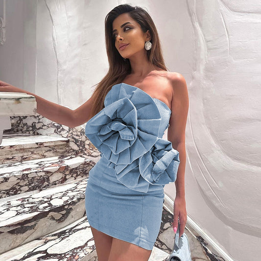 Damen Neue Bandeau Schmal Geschnittener Hüftrock