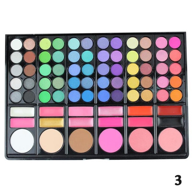 Lidschatten-Palette mit 78 Farben: Matte & Schimmer