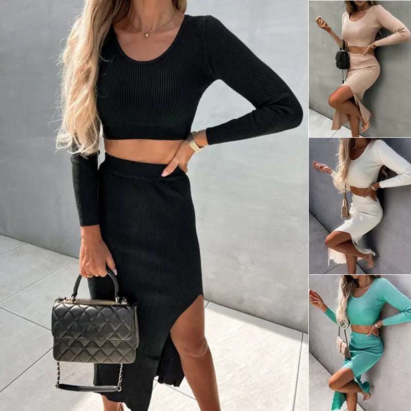 Maxikleid Zweiteiliges Set Damen
