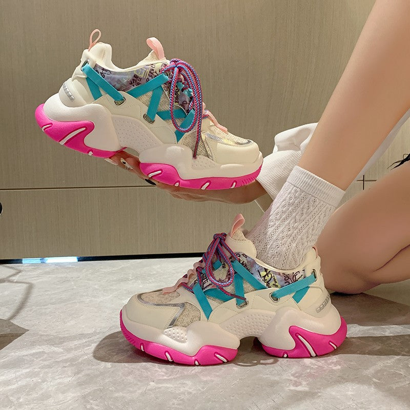 Mesh Atmungsaktive Casual Daddy Schuhe Vier Jahreszeiten