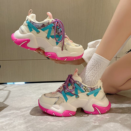 Mesh Atmungsaktive Casual Daddy Schuhe Vier Jahreszeiten