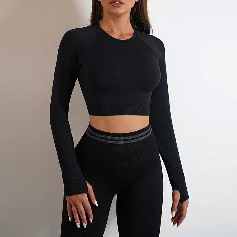 Gym Fitness Leggings und lang ärmel