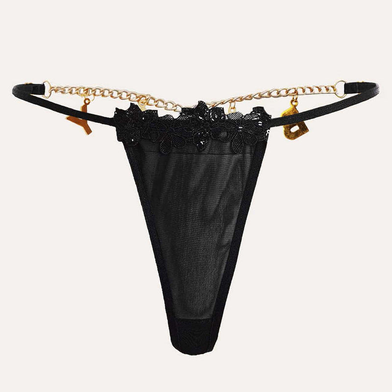 Rhinestone-Brief-Anhänger Unterwäsche mit Taillenkette