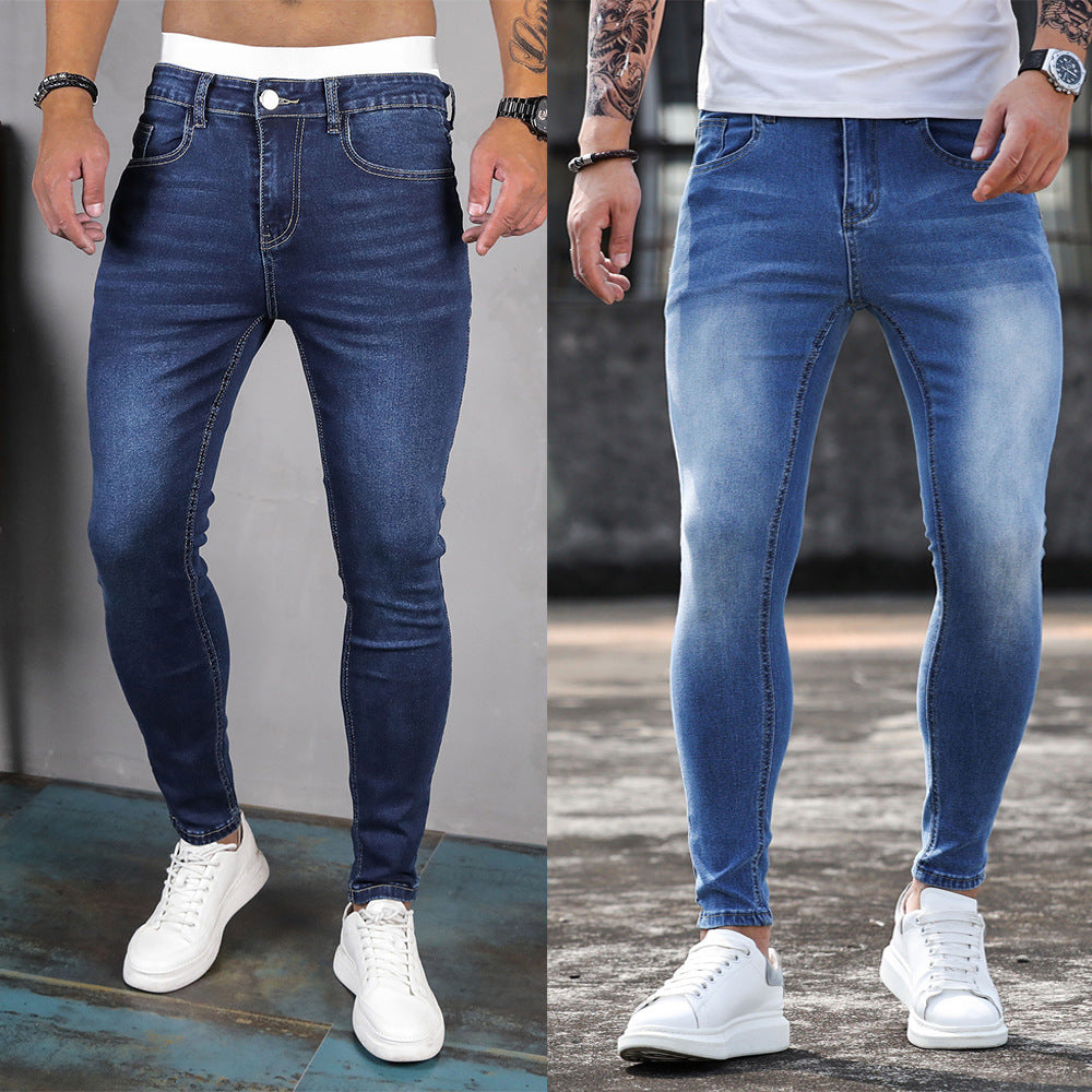 Herren Modische Stretch-Röhrenjeans