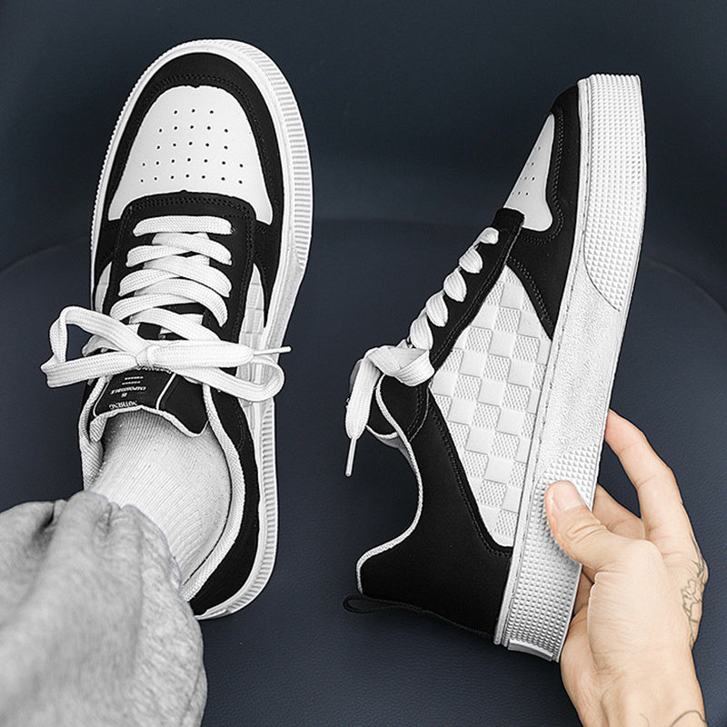 Lässige Schnürschuhe Herren – Modische Atmungsaktive Plaid Flats