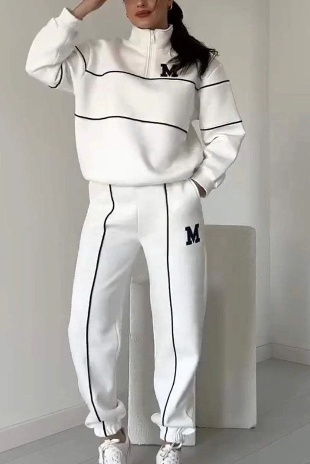 Damen 2-teiliges Lounge-Set mit Pullover und Sweatpants - FashionGlam