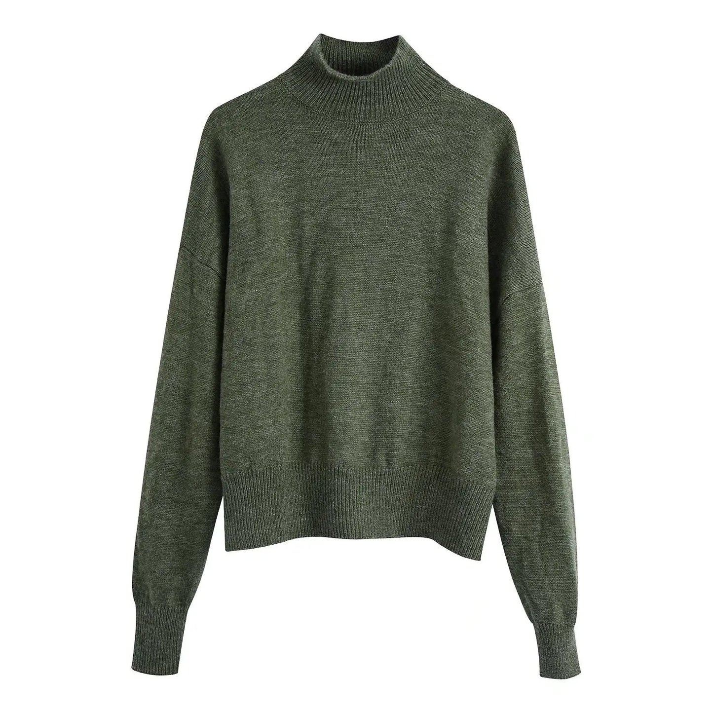 Halbhoher Rundhals Pullover