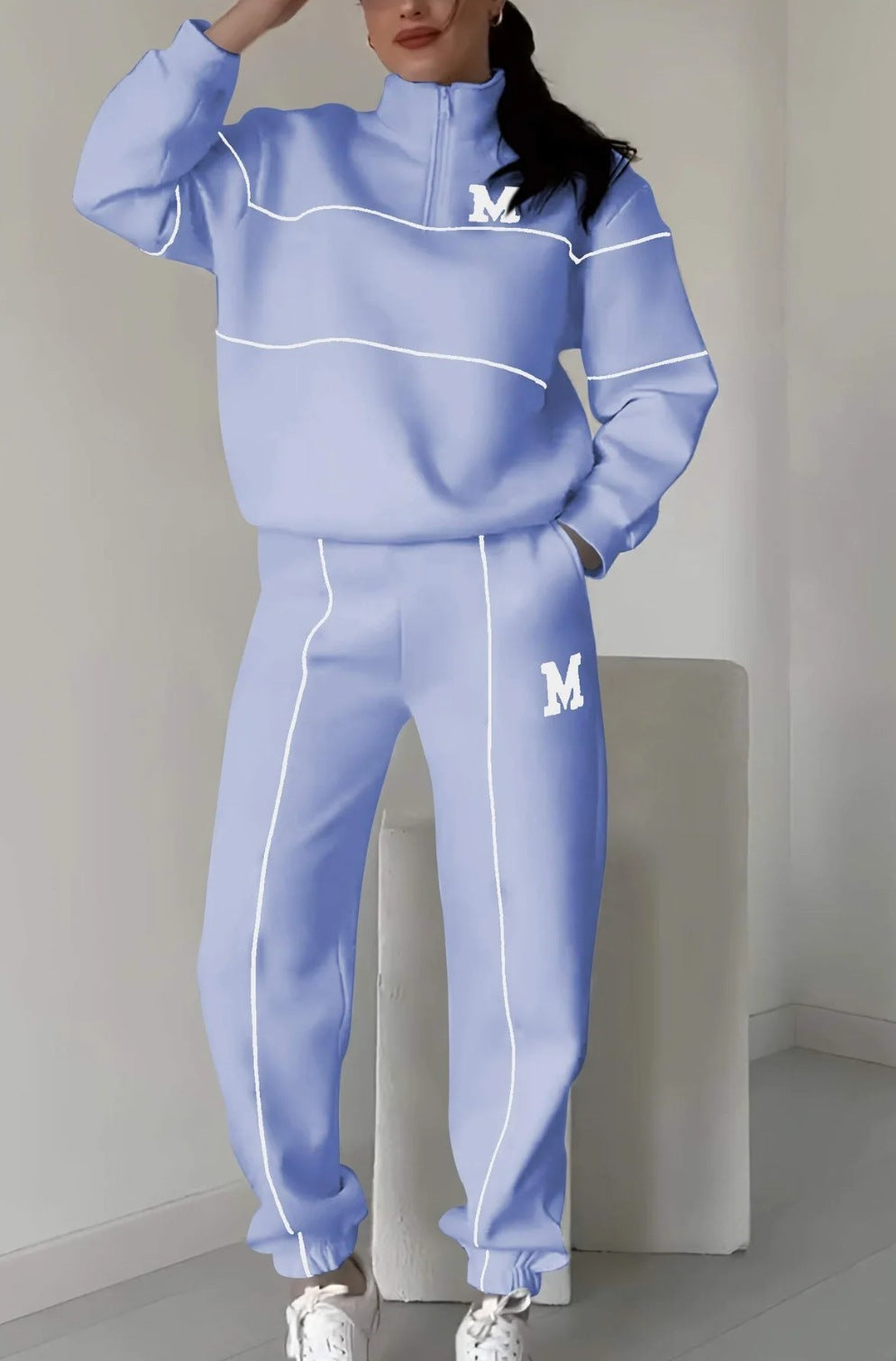 Damen 2-teiliges Lounge-Set mit Pullover und Sweatpants - FashionGlam