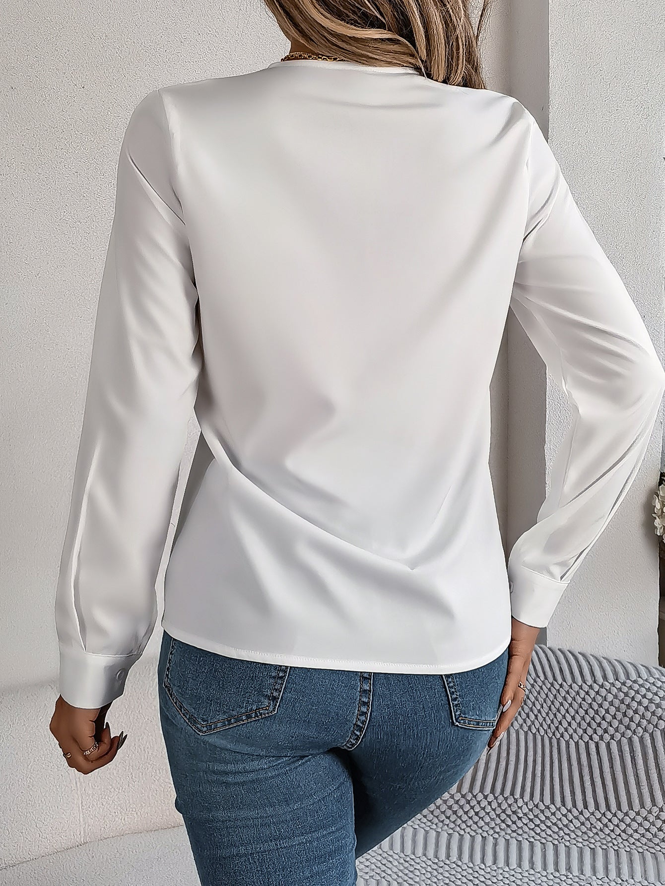 V-Ausschnitt Elegante Bluse