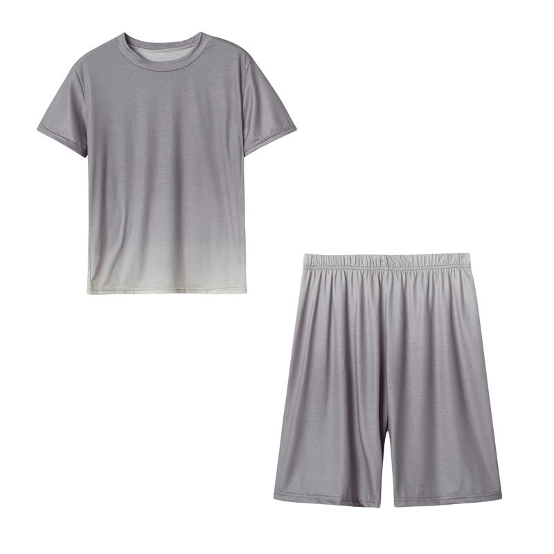 Freizeit-Gradienten-Kurzarm-Shorts Set